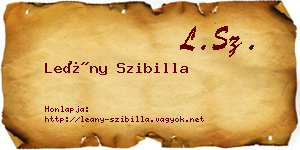 Leány Szibilla névjegykártya